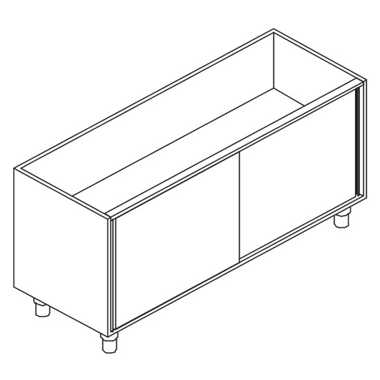 Schrank, mit Schiebetüren, mit Zwischenbord, 1350x780 mm