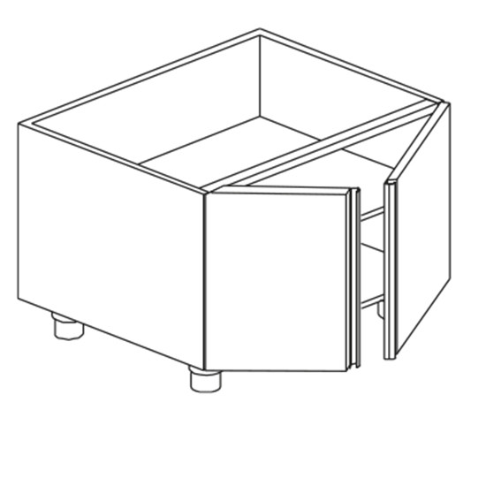 Schrank, 2 Türen, mit Zwischenboden, 900x580 mm