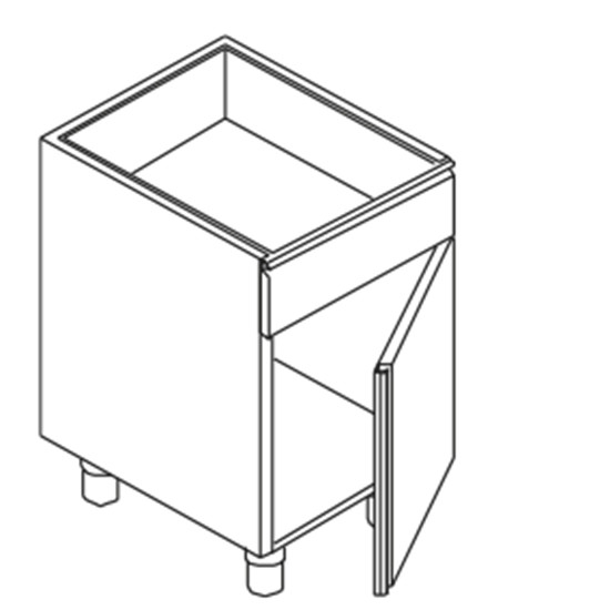 Schrank, 1 Schublade H=100 mm, mit 1 Flügeltür, 450x780 mm