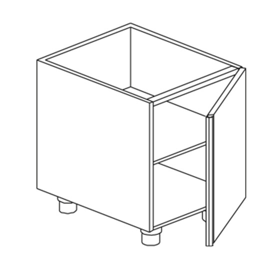 Schrank, 1 Tür, mit Zwischenboden, 450x780 mm