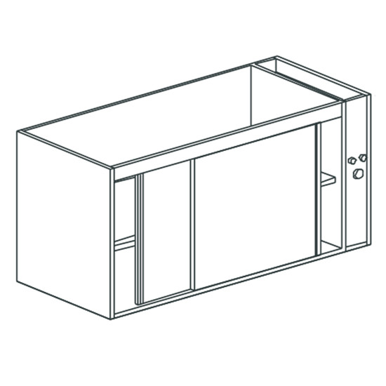 Wärmeschrank, einseitig bedienbar, mit Schiebetüren, 1200x700 mm