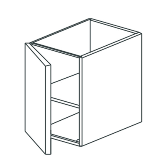 Schrank, mit Tür links, mit Zwischenboden, 500x700 mm